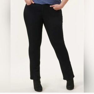 Democracy Plus "Ab"solution Itty Bitty Boot Black Denim Jeans 24W NWT